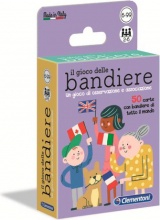 Clementoni 16564A Il Gioco delle Bandiere 50 Carte con Bandiere di tutto il Mondo 6+