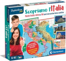 Clementoni 16594 Sapientino Pi� Scopriamo LItalia Puzzle Fronte Retro 104 Pezzi 6+