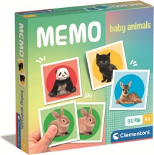 Clementoni 18305 Memo Cuccioli Gioco da Tavolo di Memoria per Bambini da 3+ Anni