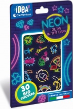 Clementoni 18699 Idea Stickers Neon Stickers Fluorescenti Gioco Creativo Bambini 6+