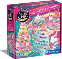 Clementoni 18792 Crazy Chic: My Unicorn Bracelets Gioco Creativo Kit Braccialetti 7+