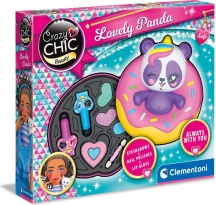 Clementoni 18821 Crazy Chic: Trousse Panda Gioco Creativo Set Cosmetici Trucchi 6+