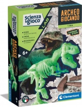 Clementoni 19225 Archeogiocando T-Rex Scienza Lab Creativo Kit Fossili da Scavare 7+