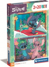 Clementoni 24809 Disney Supercolor Stitch 2 Puzzle da 20 Pezzi Cartoni Animati 3+