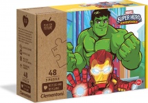 Clementoni 25257 Super Heroes Marvel Puzzle 3x48 Pezzi per Bambini da 4+ Anni