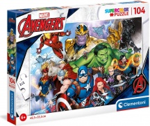 Clementoni 25718 Marvel Avengers Supercolor Puzzle 104 Pezzi per Bambini da 6+ Anni
