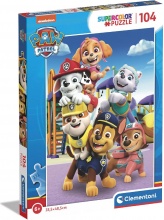 Clementoni 27178 Paw Patrol Supercolor Puzzle 104 Pezzi per Bambini da 6+ Anni