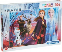 Clementoni 27274 Disney Frozen 2 Supercolor Puzzle 104 Pezzi per Bambina da 6+ Anni