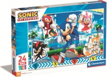 Clementoni 28526 Sonic Supercolor Puzzle Maxi Puzzle 24 Pezzi Cartoni Animati 3+