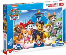 Clementoni 29105 Patrulla Canina Paw Patrol Supercolor Puzzle 180 Pezzi 7+