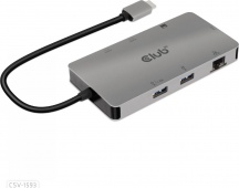Club3D CSV-1593 hub di interfaccia USB 3 16200 Mbits Metallico