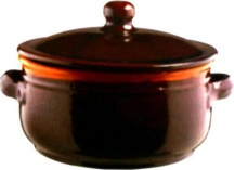 Coli PR07-17 Casseruola Terracotta 2 Manici Alto con Coperchio cm 17 Bruna
