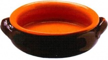 Coli PR27-25 Tegame Basso in Terracotta 2 Manici Utilizzabile in Forno cm 25 Bruna