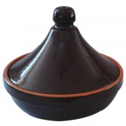 Coli PR37BR-26 Pentola Tajine in Terracotta 26 cm con Coperchio Marrone - Bruna