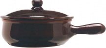 Coli PRLO066BI12C Casseruola Terracotta 1 Manico con Coperchio cm 12 Bruna