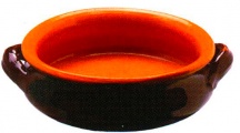 Coli PRLO067BI40 Tegame Basso in Terracotta 2 Manici Utilizzabile in Forno cm 40 Bruna