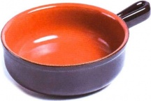 Coli PRLO37BR18 Tegame in Terracotta Adatto per Forno 1 Manico cm 18  Bruna