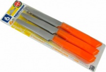 Bonomi 30006ANSC Confezione 6 coltelli da tavola Inox e manico plastica Arancio