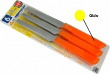 Bonomi 30006GSC Confezione 6 coltelli da tavola Inox e manico plastica Giallo