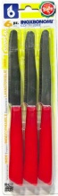 Bonomi 30006RSC Confezione 6 coltelli da tavola Inox e manico plastica Rosso