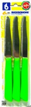 Bonomi 30006VSC Confezione 6 coltelli da tavola Inox e manico plastica verde