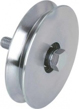 Combi Arialdo 5570f5616 Ruota Cancello a Fissare Gola V 402 Zincata + Cuscinetto mm 120