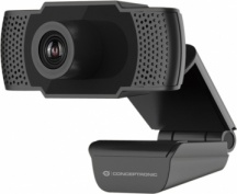 Conceptronic AMDIS01B Webcam con Microfono Full HD USB 2.0 Clip colore Nero