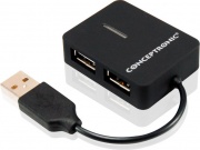 Conceptronic C4PUSB2 Hub USB 2.0 4 Porte Mini HUB colore Nero