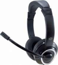 Conceptronic POLONA02B Cuffie Gaming con Filo e Microfono Comandi USB Nero