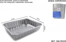 Contital N0001SMA Contenitore Alluminio Set 100 pezzi 2 Porz. R1G