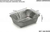 Contital N0009 Contenitore Alluminio Set 100 pezzi 1 2 Porz. R9G