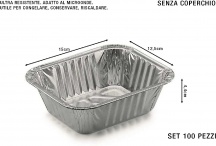Contital N0011 Contenitore Alluminio Set 100 pezzi 1 Porz. R10G