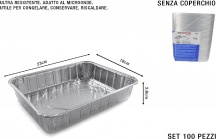 Contital N0012IC Contenitore Alluminio Set 100 pezzi 4 Porz. R11G