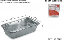 Contital N0014 Contenitore Alluminio Set 100 pezzi 3 Porz. R13G Prestofatto