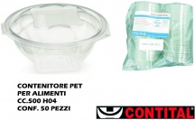 Contital N040500 Contenitore Plastica con C cc 500 Set 50 pezzi h04