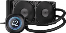 Corsair CW-9061031-WW Dissipatore 240mm LCD 2 ventole 12cm PWM