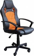 DecHome HF807166 Poltrona Da Gaming Uncharted in Poliuretano Cm 61x65x104-113.5 h Arancione