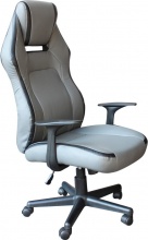 DecHome HF807177 Poltrona Da Gaming Gta in Poliuretano Cm 67,5x66x117.5-127 h Grigio