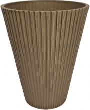 VivaGarden VA801013-TAUP Vaso Medio Iris in Acciaio e Fibra sintetica cm � 29x36 Taupe