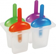 Cosmoplast 243 Stampi Ghiaccioli con manico 4 posti colori Assortiti