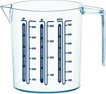 Cosmoplast 411 Caraffa Graduata Per Solidi e Liquidi � cm 10x12 h 750 ml