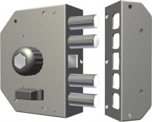CR Serrature 3050 Serratura Legno Applicare  C.Pompa M4+Scr+Pomolo E.mm 60 Sx