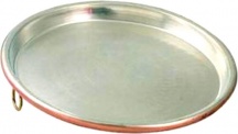 Cu Artigiana 323038 Teglia Forno Rotonda in Rame Stagnato cm 38 h 2.0