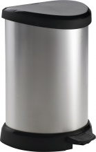 Curver 20005 Pattumiera Bidone Rifiuti 20 Litri in Acciaio con Pedale