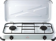 DCG EKP 2422 Fornello a gas portatile Campeggio 2 fuochi col. Bianco