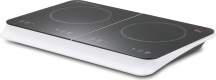 DCG EKP2431 Fornello Elettrico doppio Piastra induzione 1800W Nero