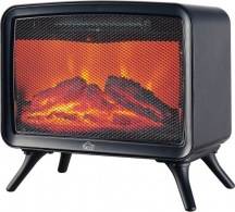 DCG FP5400 Caminetto Elettrico da Terra con Effetto Fiamma 1600 Watt Nero