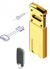 DISEC MG 220 ORO LUCIDO PVD Defender Magnetico serratura Doppia Mappa col Oro Lucido PVD MG 220