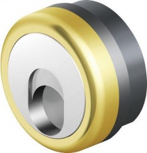 DISEC MRM500-15D1 Defender Magnetico Porte Blindate Ottone Lucido 3 Chiavi 38x50x15 mm