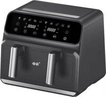 DPM DPM801D Friggitrice ad Aria Doppio Cestello 8 Litri Potenza 1700 Watt Nero